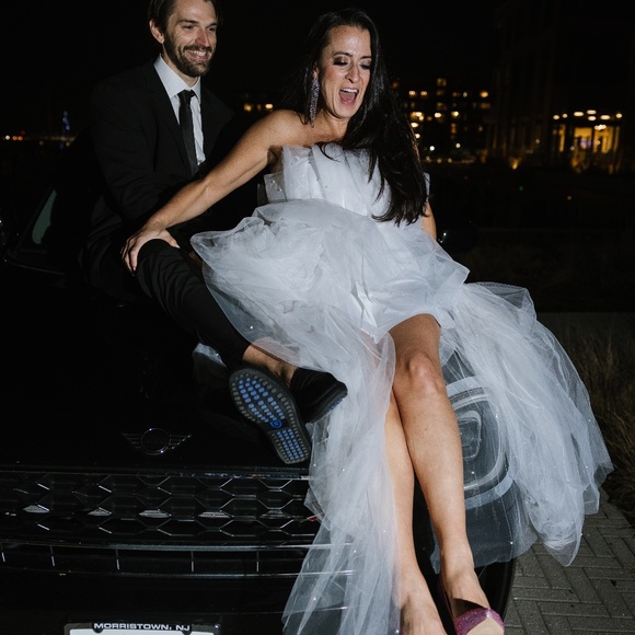 Untamed Petals High/low Pearl Embellished gown - Picture 7 of 8